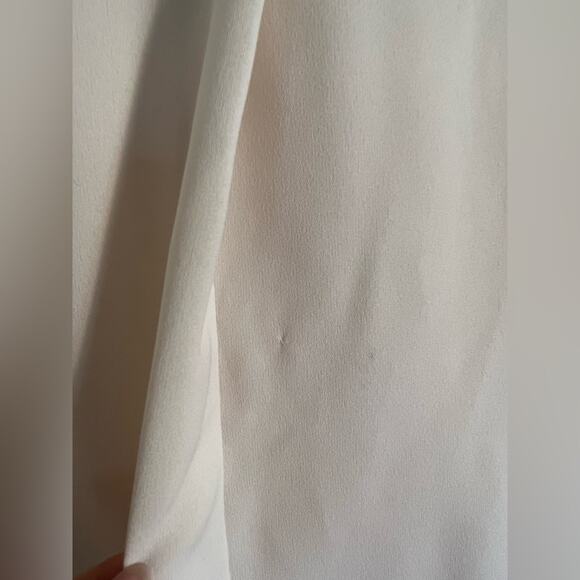 Vince cream popover shift dress short sleeve boxy tunic split neck spring summer - Picture 5 of 10